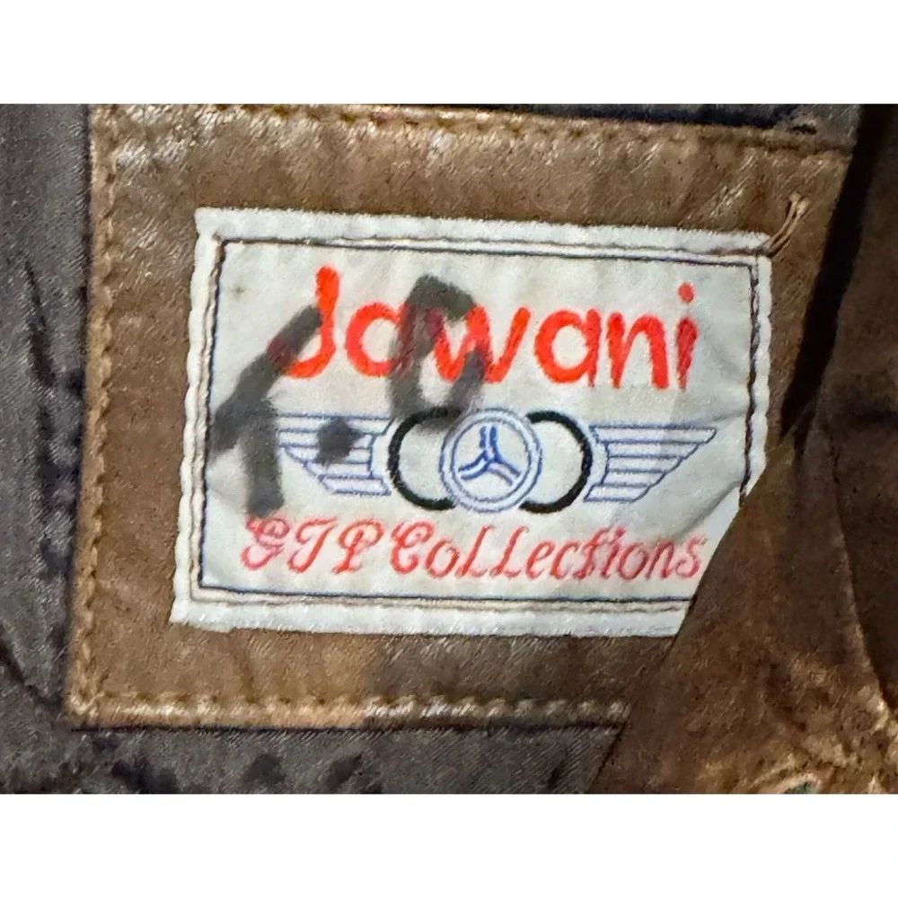 Vintage A2 Lamb Leather Bomber Jacket L Geometric Fade Indiana Jones Rare